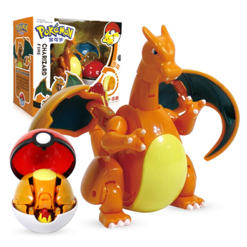 Pokemons Pokeballs Brinquedo de transformação do Pikachu, Charizard, M – O  Mundo da Nuvem
