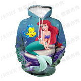 Moletom Infantil da Pequena Sereia Ariel - 100 a 160cm