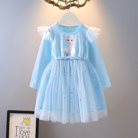 Vestido de Princesa Azul - 9 meses a 5 anos – O Mundo da Nuvem