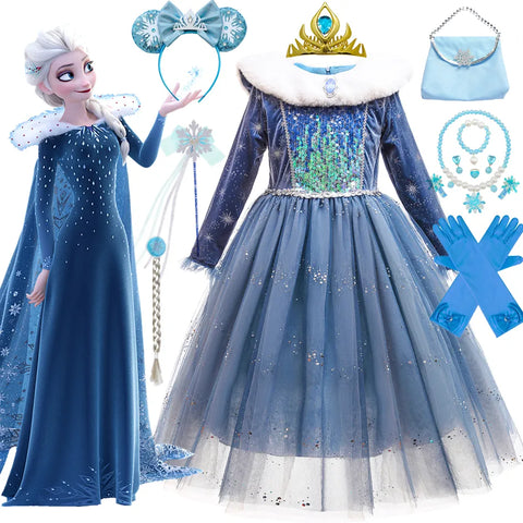 Fantasia Elsa do filme Frozen - 2 a 10 anos