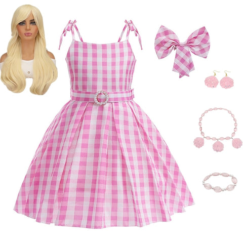 Fantasia Barbie Xadrez - 3 a 9 anos