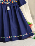 Vestido com Bordado Florido - 2 a 6 anos