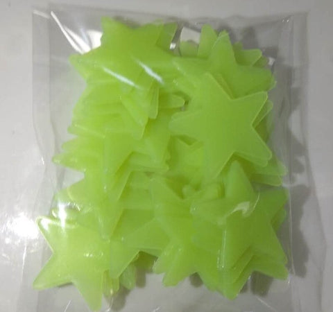 Estrelas fluorescentes decorativas (50 peças)