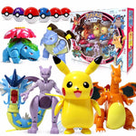 Pokemons Pokeballs Brinquedo de transformação do Pikachu, Charizard, Mewtwo, Blastoise, Venusaur ou Gyarados