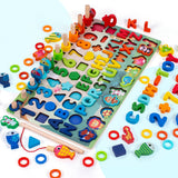 Brinquedo Educacional Montessoriano, painel sensorial, brincadeira de contar, pré-escola