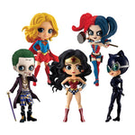 Q posket Arlequina, Coringa, Mulher Maravilha figura de ação anime bonecos colecionáveis