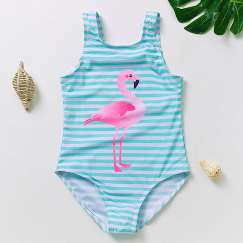 Maiô Flamingo para crianças de 2 a 9 anos
