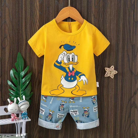 Pijama de verão Pato Donald para crianças de 1 a 3 anos