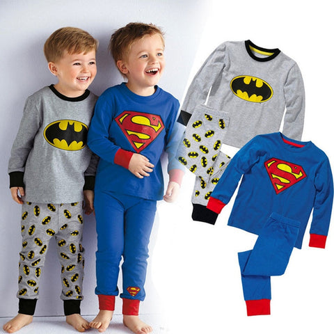 Pijama Infantil de Algodão (Batman, Homem-Aranha e Superman) - 2 a 7 Anos
