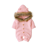 Macacão infantil de inverno com capuz 3 modelos - 3 a 24 meses