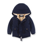 Jaqueta de inverno para meninos com capuz - 2 a 10 anos