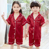 Pijama Curto de Cetim Lindo para Criança - 2 a 14 anos