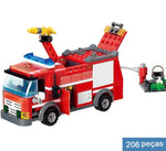 Caminhão de bombeiros, ambulância, helicóptero e muito mais