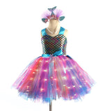 Vestido de Tutu com Luzes LED - 2 a 12 anos