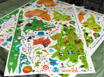Adesivo decorativo (papel de parede) - Mapa do mundo