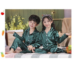Pijama Comprido de Cetim Lindo para Criança - 2 a 14 anos